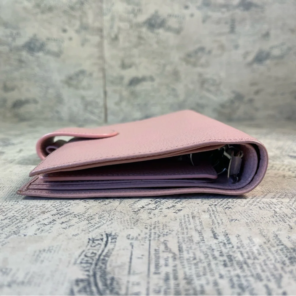 Moterm Versa Rings Planner — Pebbled Leather Pink — 6-Ring Organizer